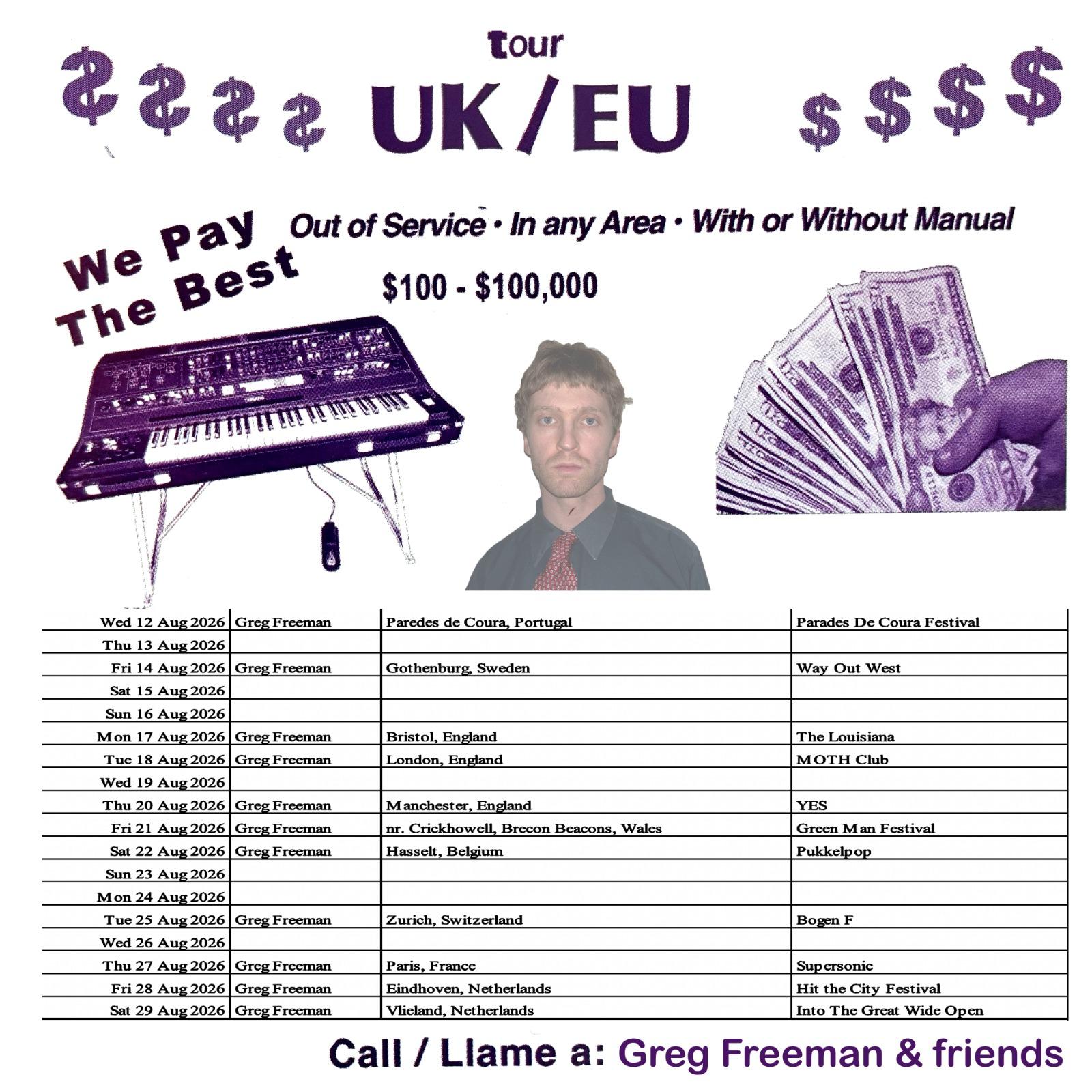 SOLD OUT - GREG FREEMAN