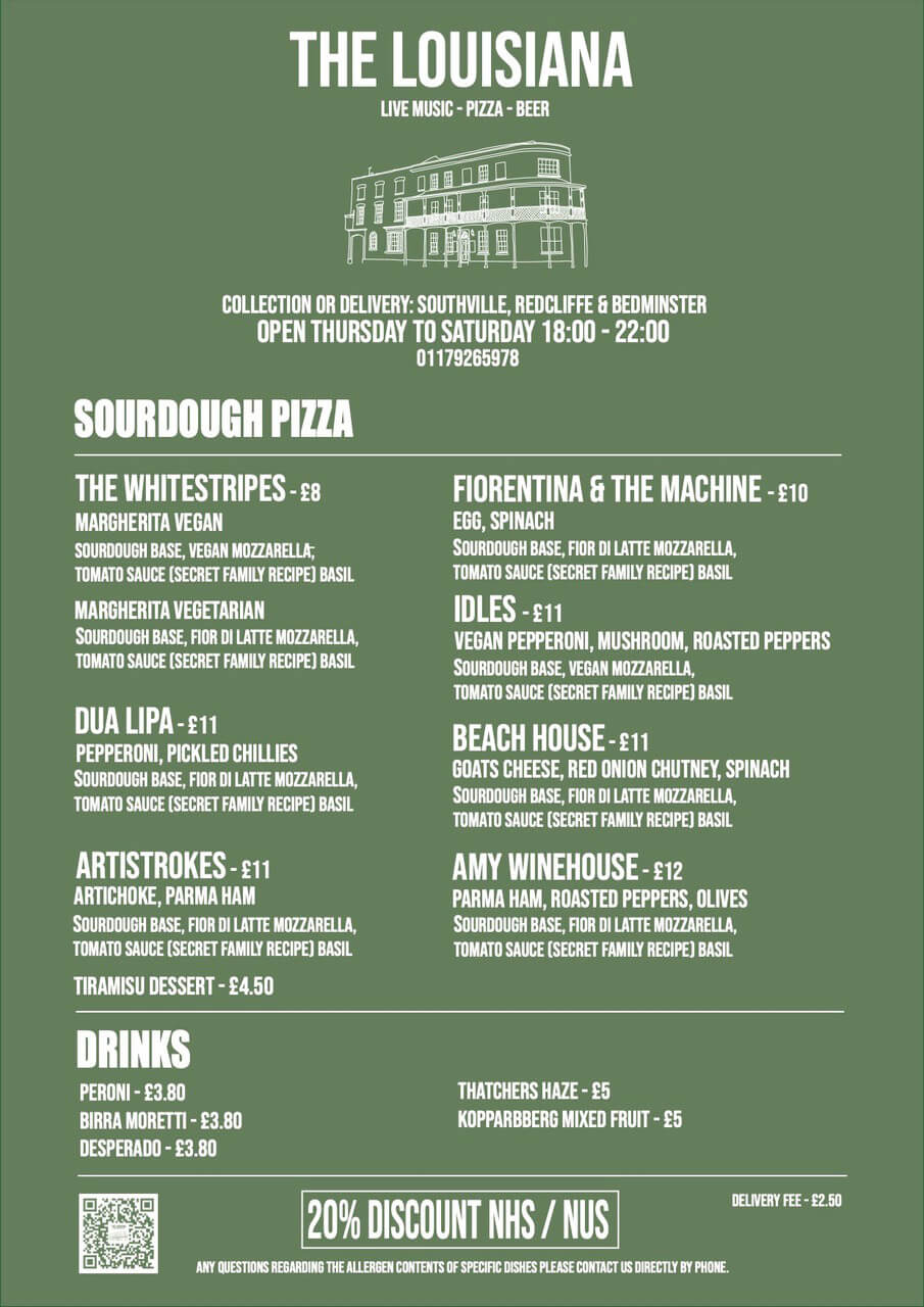 bristol house of pizza menu